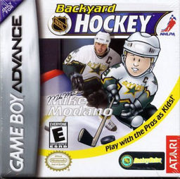 Backyard Hockey box art for GameBoy Advance